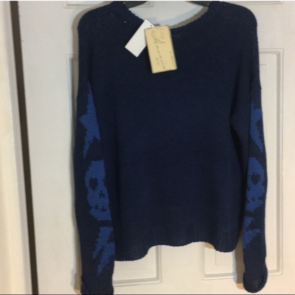 Vintage Havana Blue Skull Sweater